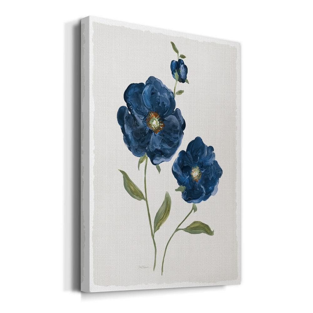 Blue Poppies Hand-Stretched Canvas Art Print