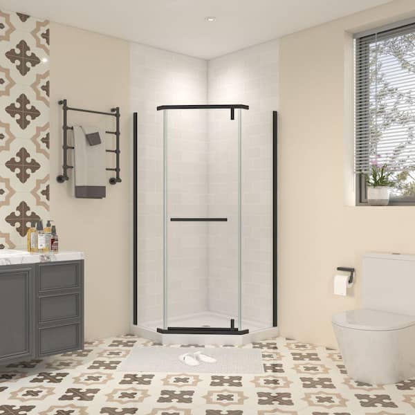 Xspracer Moray 36 in. W x 72 in. H Pivot Frameless Shower Door in