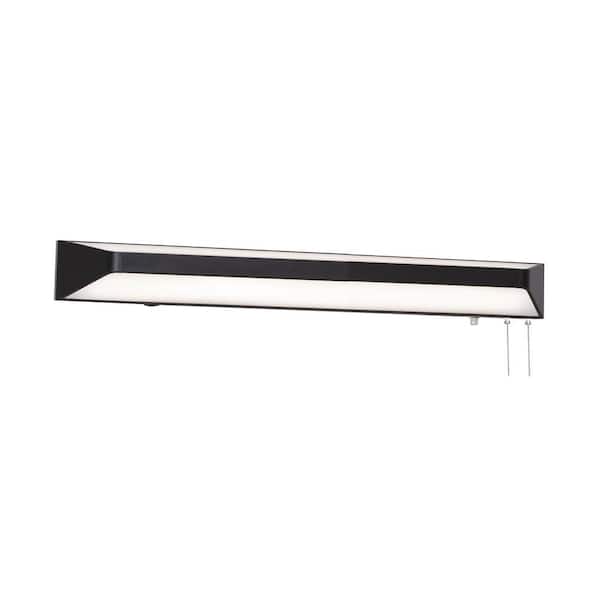 AFX Cory 2-Light Black LED Wall Sconce with White Acrylic Shade