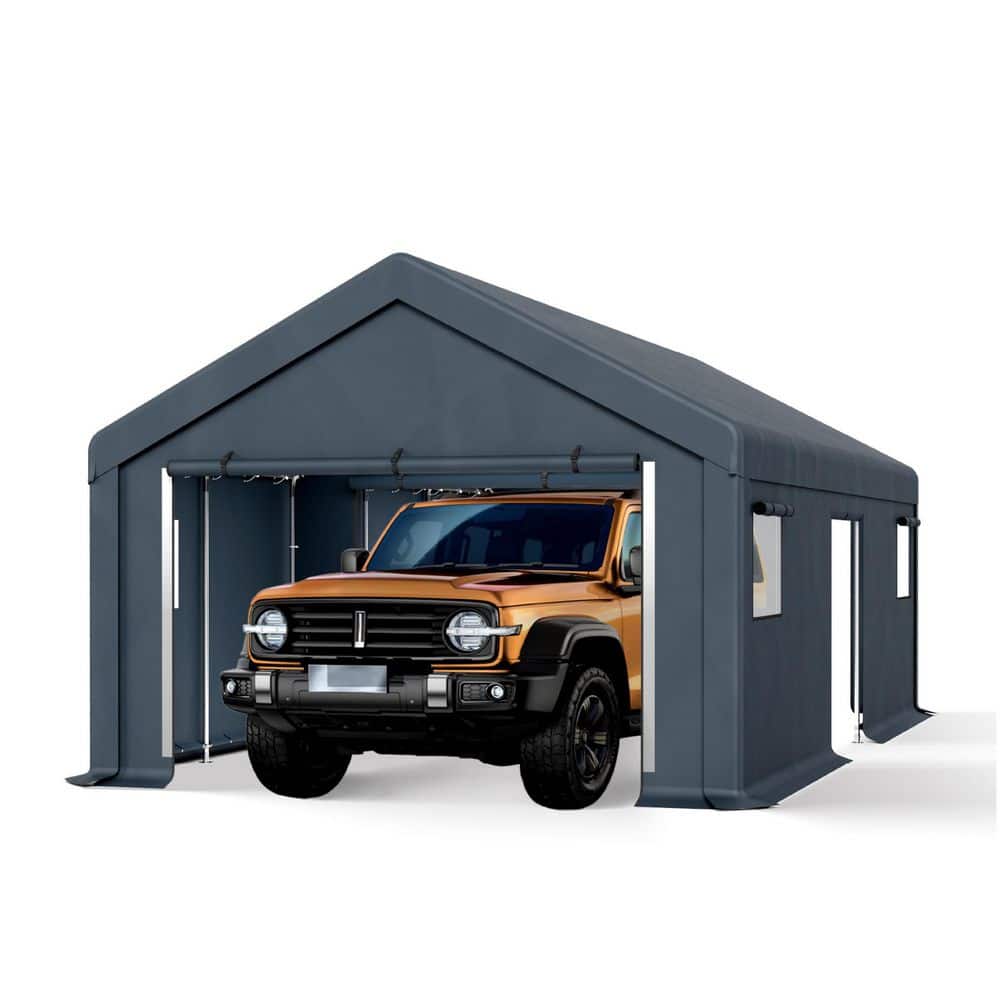 PHI VILLA 13 ft. x 24 ft. x 9.6 ft. Heavy-Duty Portable Garage