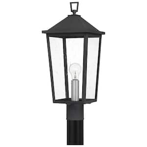 Stoneleigh 1-Light Mottled Black Outdoor Post Lantern