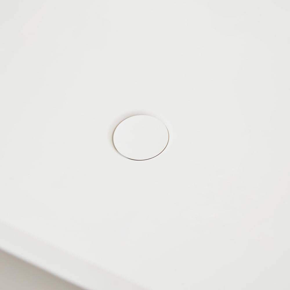 59" White Acrylic Freestanding Soaking Bathtub with Drain