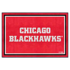 Chicago Blackhawks Red 5ft. x 8 ft. Plush Area Rug