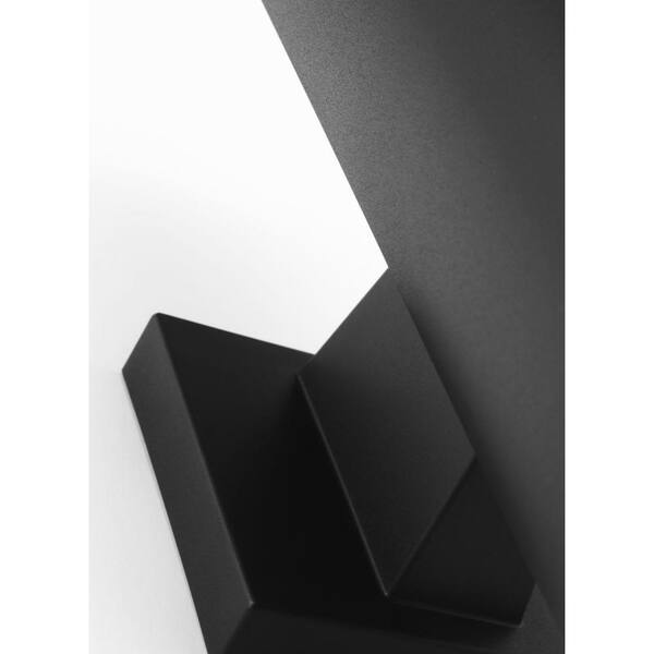 Generation Lighting - Outdoor Cylinders Medium 2-Light Textured Black StoneStrong Outdoor Wall Lantern