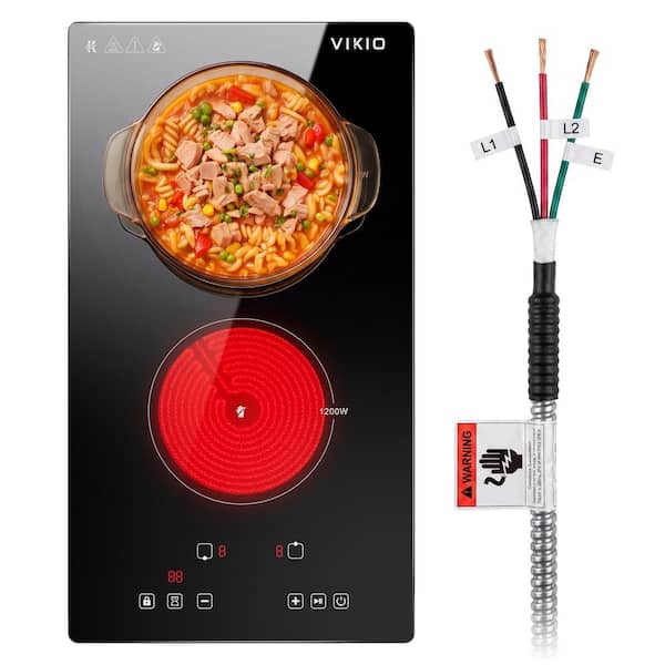 Profile 12 in. Buil-In Touch Control Induction Cooktop with 2 Burner Elements and Power Boost in Black Glass Top