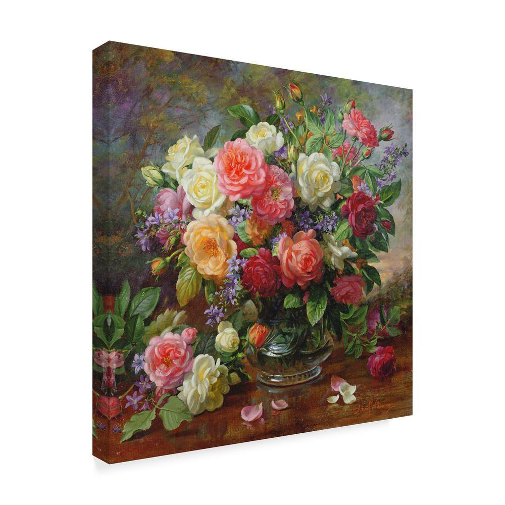 Albert Williams Floral Canvas Art with Floater Frame