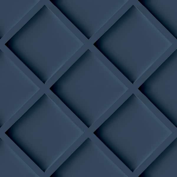 Arthouse Wood Trellis Navy Paste the Paper Wet Removable Wallpaper