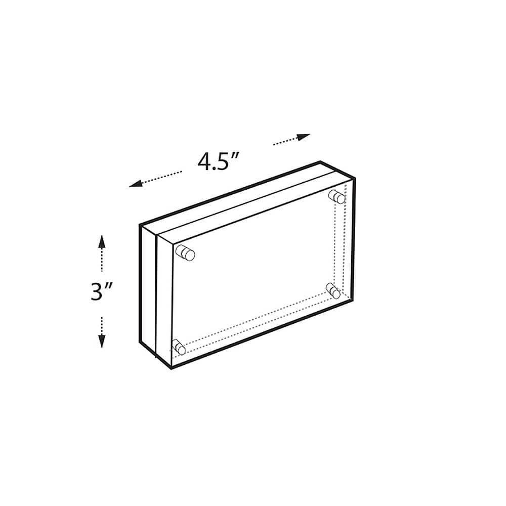 Clear Acrylic Magnetic Photo Frame Block with Silver Magnets