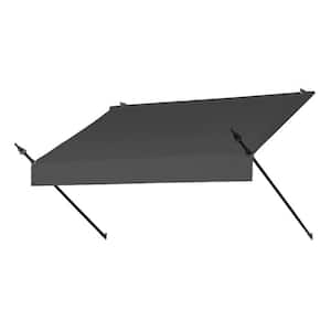 6 ft. Designer Manually Retractable Awning (36.5 in. Projection) in Charcoal Gray