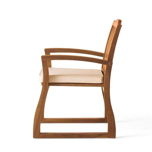 Sadie outdoor acacia wood rocking chair with cushion hot sale