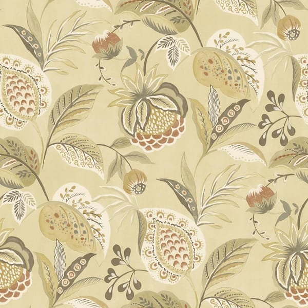 Chesapeake Bohemian Jacobean Yellow Prepasted Non Woven Wallpaper Sample