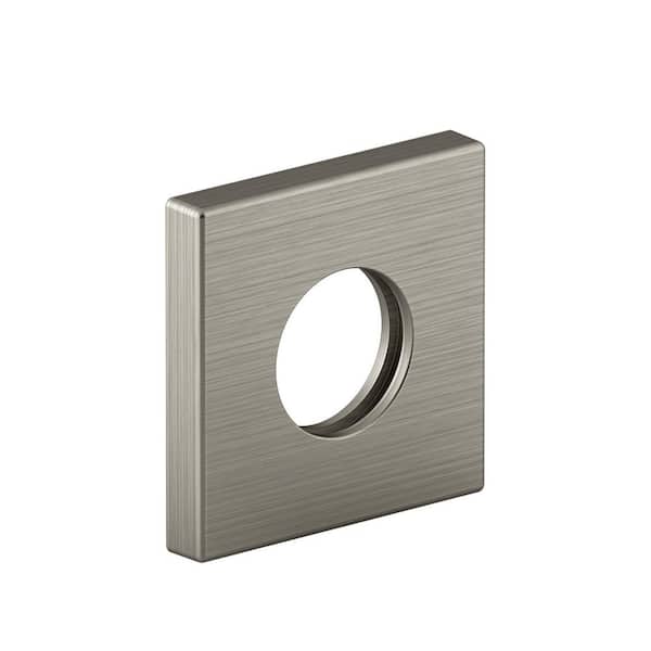 1-Handle Wall-Mount Shower Arm Trim Kit Square in Vibrant Brushed Nickel
