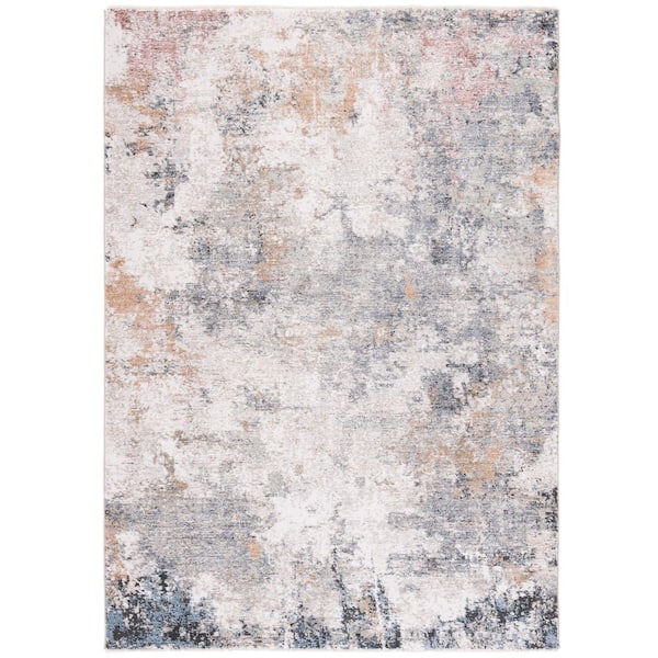 Jasmine 5 ft. x 8 ft. Gray/Taupe Distressed Marble Area Rug