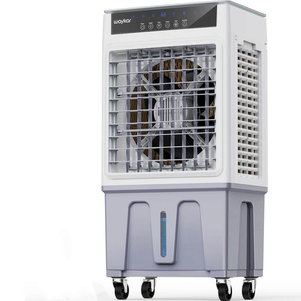 Gray 3450 CFM 3-Speed Portable Evaporative Cooler Up to 950 sq. ft. with Touch Panel, Remote Control for Garage, Yard price history on PriceWatchPro