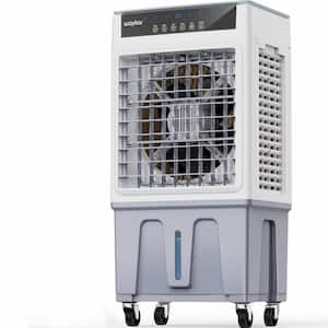 Gray 3450 CFM 3-Speed Portable Evaporative Cooler Up to 950 sq. ft. with Touch Panel, Remote Control for Garage, Yard