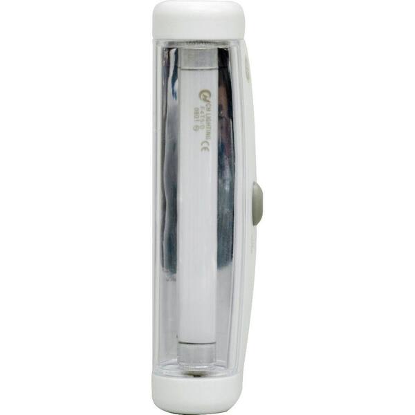 GE 6 in. White Fluorescent Battery Operated Utility Light