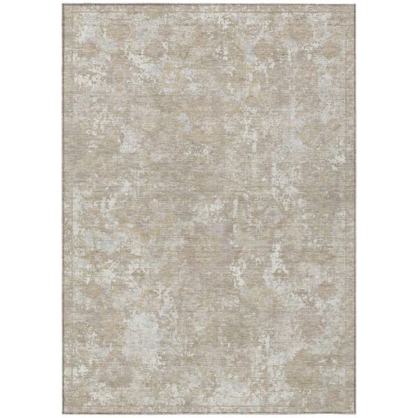 Chantille Machine Washable Indoor/Outdoor Abstract ACN3116 Ivory 9 ft. x 12 ft. Area Rug