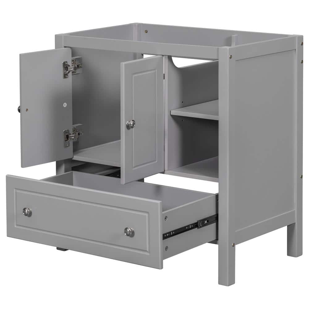 30 in. W x 18.03 in. D x 32.13 in. H Bath Vanity Cabinet without Top in Gra