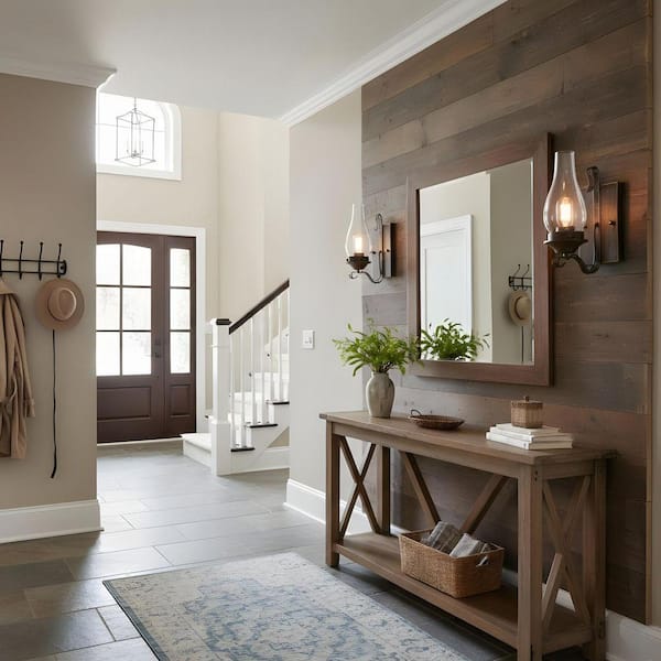 12.1 in. 1-Light Bronze Vintage Wall Sconce for Bedroom, Living Room or Hallway（2-Pack）