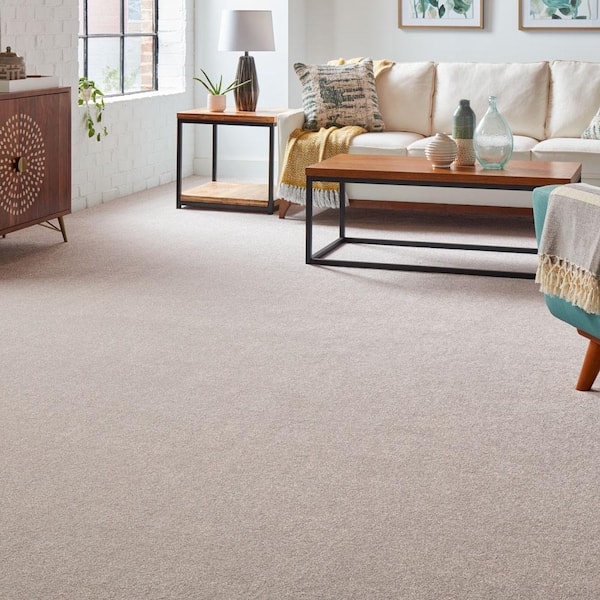Silver Mane II - Doric Cream - Brown 65 oz. Triexta Texture Installed Carpet