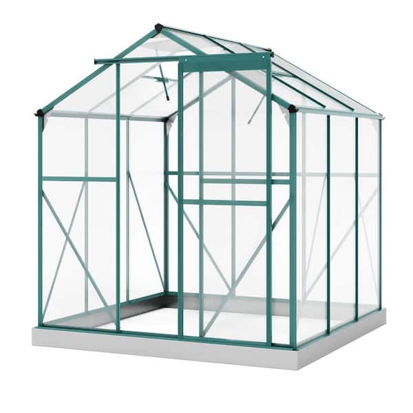Unbranded 75.60 in. W x 74.40 in. D x 88.60 in. H Aluminum White Greenhouse