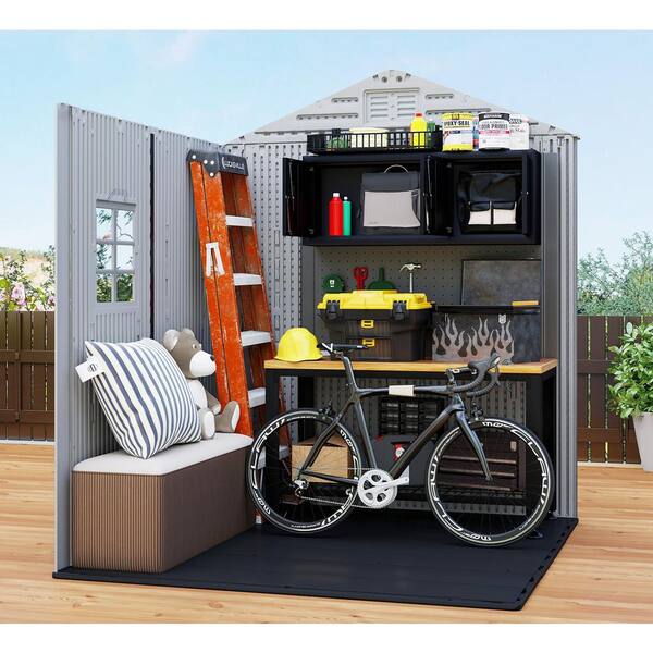 Yardgrace 35 sq 6x6 ft. Outdoor Resin Storage Shed, Weatherproof