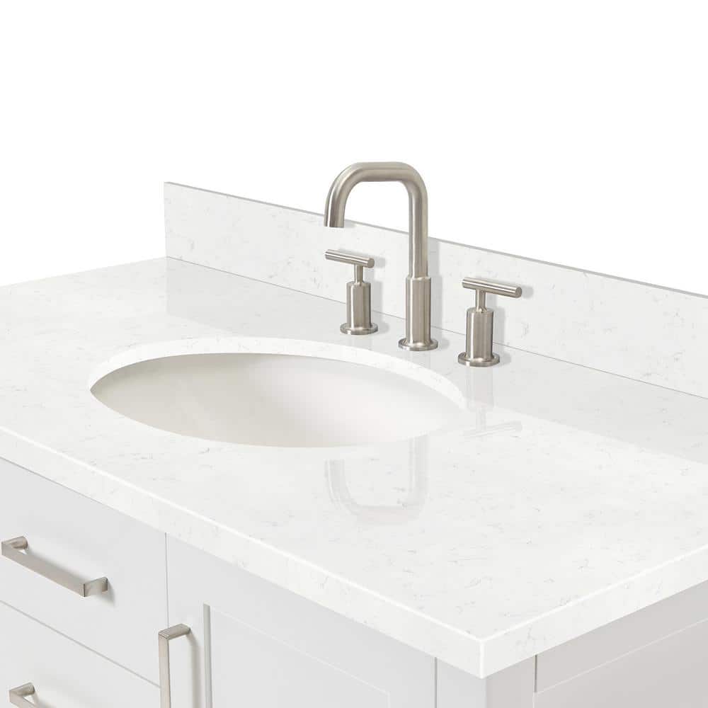 Bayhill 42'' White Quartz Single Basin Vanity Set
