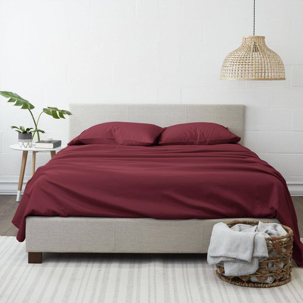 Burgundy Queen Ultra Soft Microfiber Bed Sheet Set