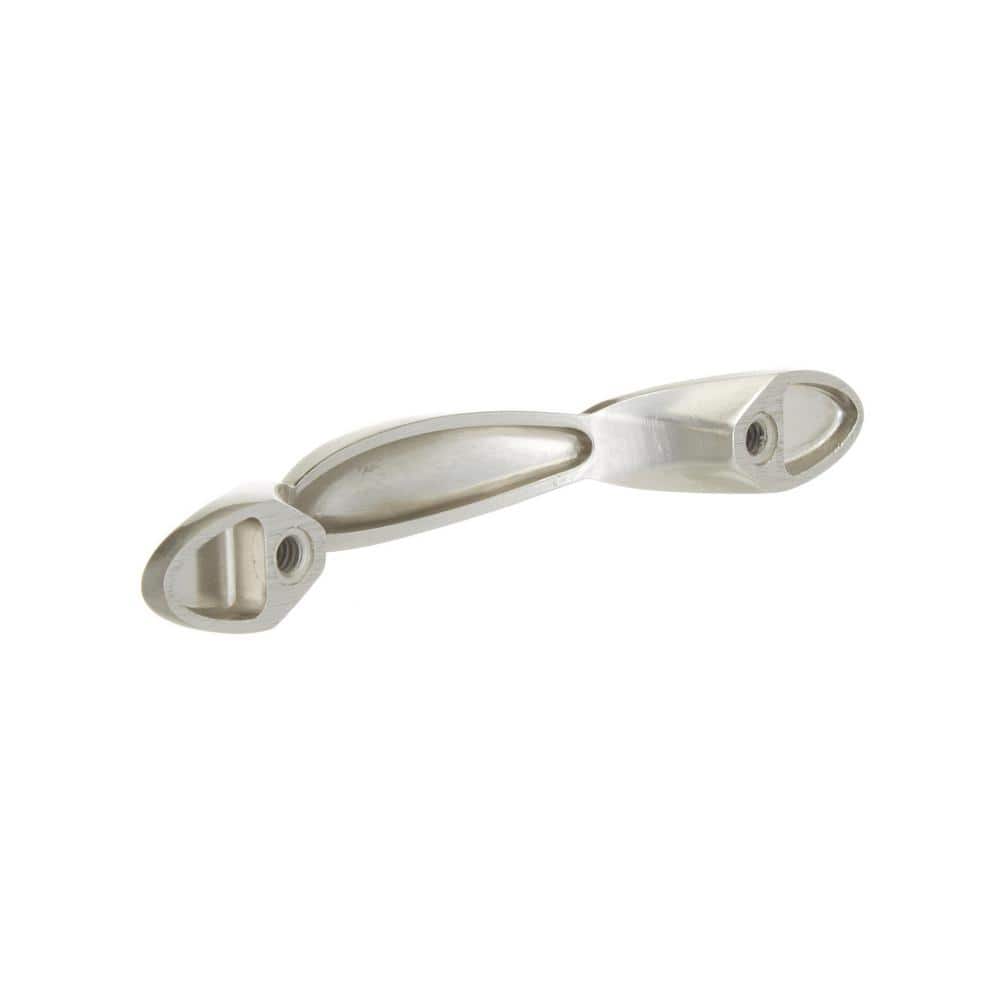 Satin Nickel Brushed Arch Cabinet Pull with Mounting Hardware