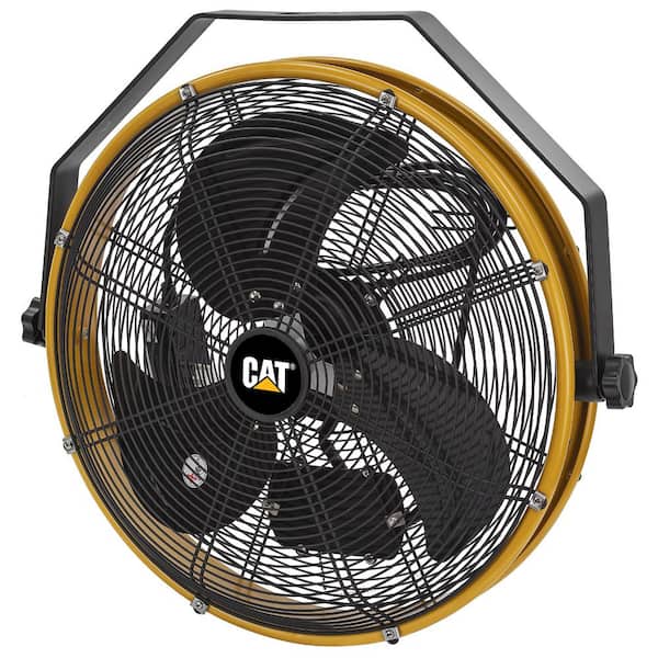18" High Velocity Indoor/Outdoor IPX4 Weatherproof High Velocity Wall Mounted Shroud Fan (Yellow)