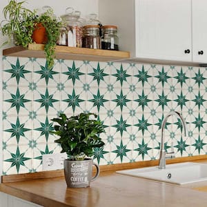 Green and Beige R77 12 in. x 12 in. Vinyl Peel and Stick Tile (24 Tiles, 24 sq. ft./Pack)