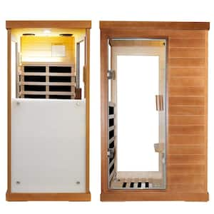 Durable 1-Person Sauna with 5 Carbon Fiber Heaters Provide you with the Ultimate Luxury Experience