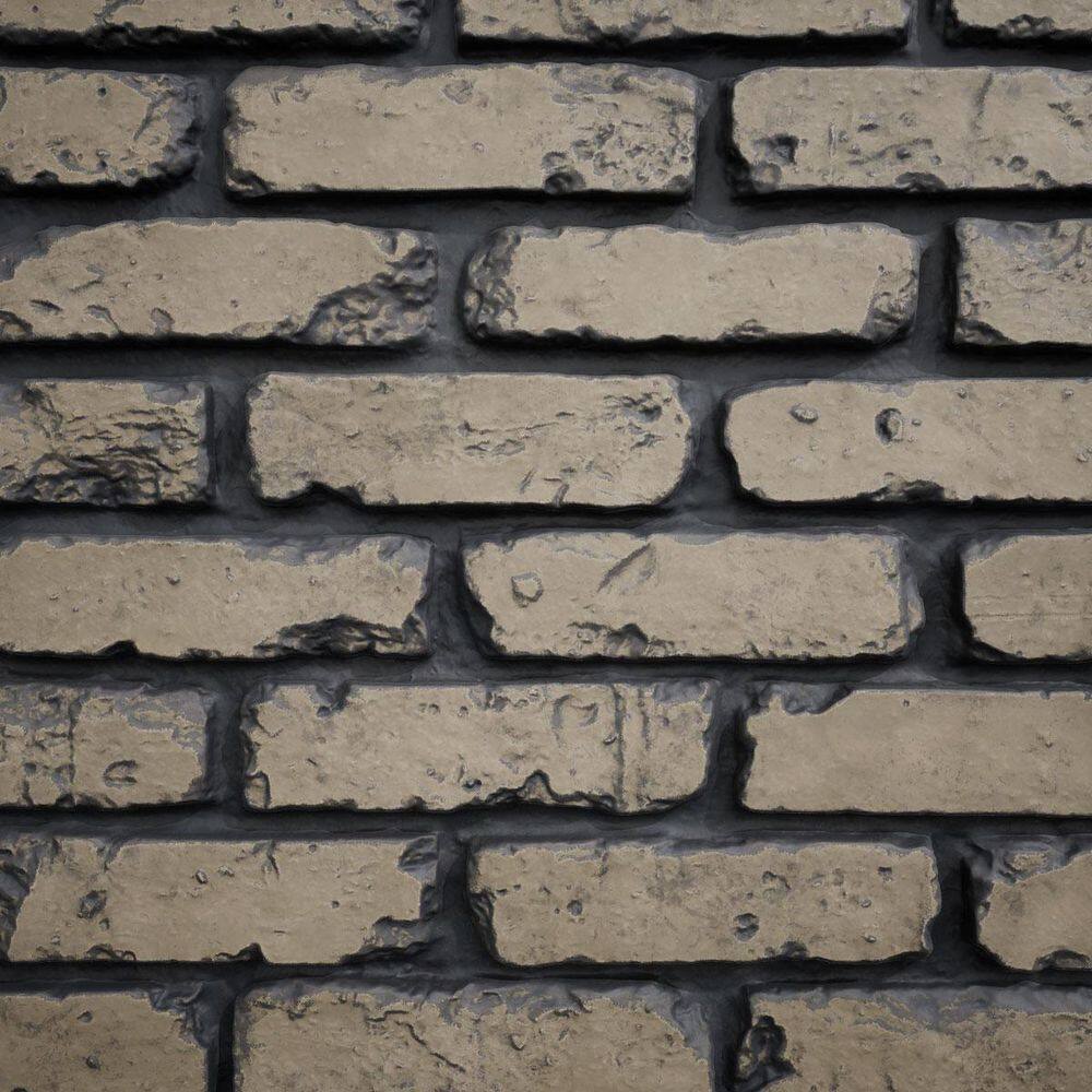 "EverStone Aged Brick Faux Brick Panel, 46 7/8""W x 27""H x 1 1/4""D, Ash Color" price history on PriceWatchPro