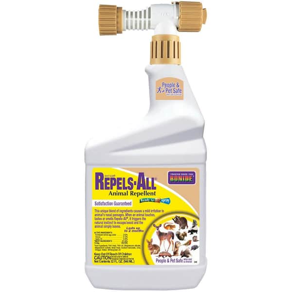 Bonide Repels-All Animal Repellent, 32 oz. Ready-To-Spray Outdoor Pest Garden Deer and Rabbit Control, People and Pet Safe