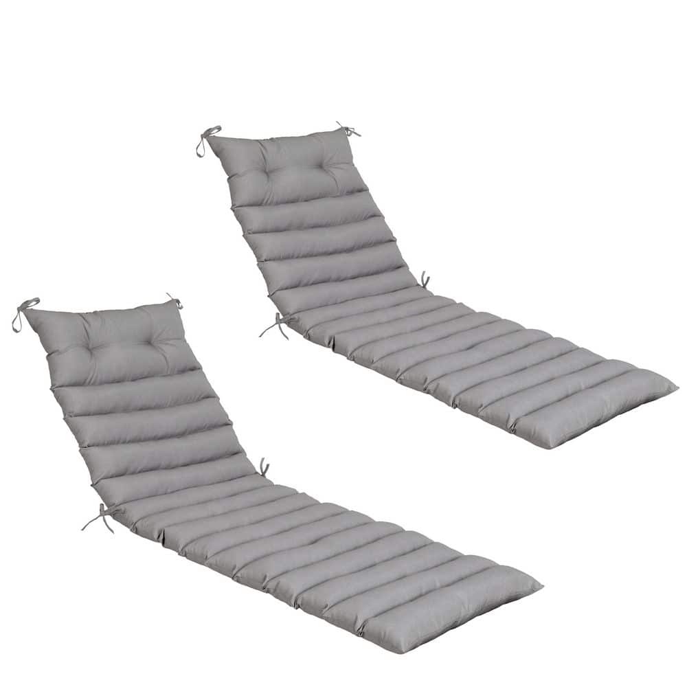 2PCS 22 x 76 Outdoor Replacement Funiture Patio Lounge Chair Cushion Chaise