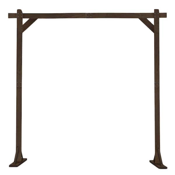 6.92 in. x 6.92 in. x 6.7 in. Rustic Wooden Arbor Arch 7.2 ft. for Wedding Ceremony Outdoor Indoor Garden Parties
