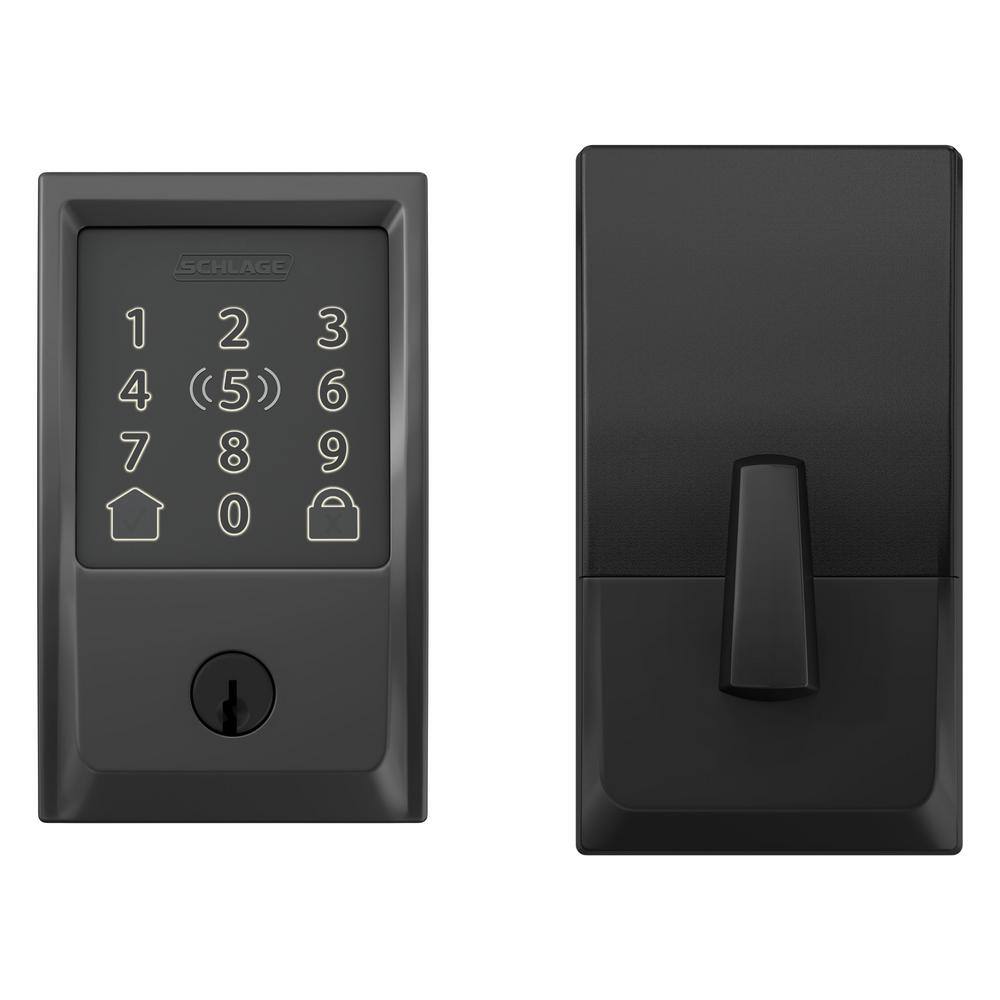 Century Matte Black Electronic Encode Plus Smart Wifi Deadbolt