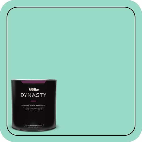 BEHR DYNASTY 1 qt. #MQ4-17 Pageant Green One-Coat Hide Eggshell Enamel Interior Stain-Blocking Paint & Primer