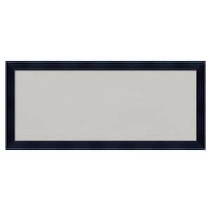Madison Black Wood Framed Grey Corkboard 32 in. x 14 in. Bulletin Board Memo Board