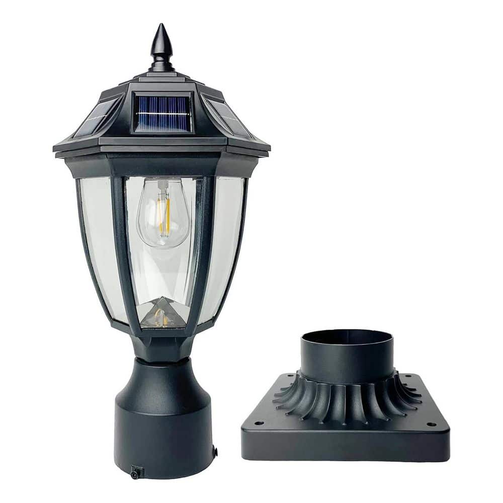 Solar Motion Sensor Post Lamp Light with Pier Mount Base, Waterproof Dusk Till Dawn Lighting for Garden Yard Landscape price history on PriceWatchPro