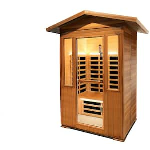 Indoor/Outdoor Useable 1-Person Sauna with 8 Carbon FAR Infrared Heaters