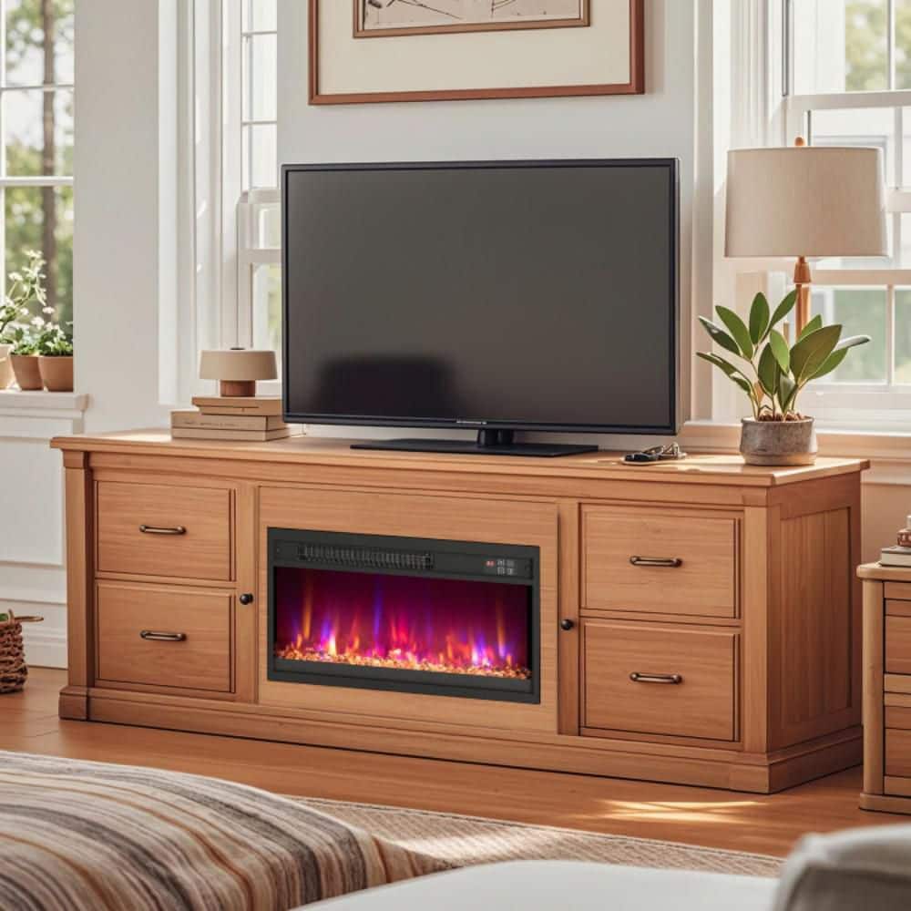 23 in. Electric Fireplace Insert with Remote Control, 8 Flame Colors Remote Timer and Thermostat price history on PriceWatchPro
