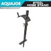 AQUA JOE 125 ft. Capacity Garden Hose Stand with Brass Faucet, Tan