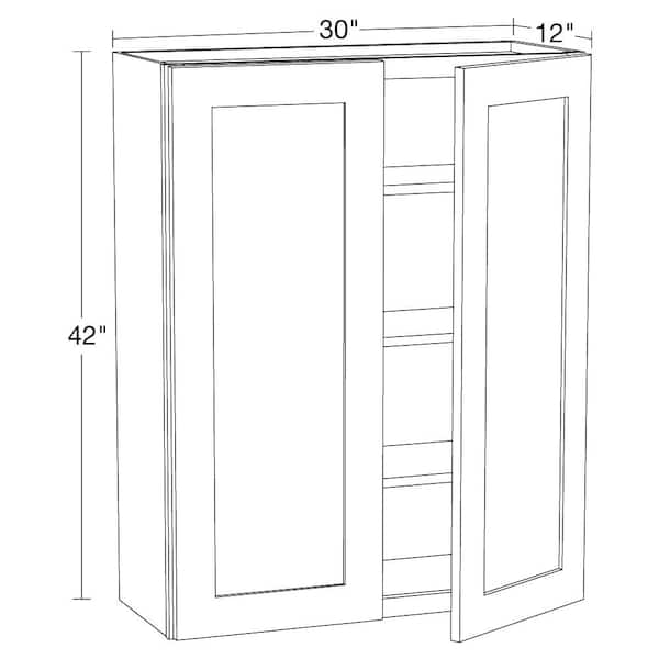 Hargrove Cinnamon Stain Plywood Shaker Assembled Base Kitchen Cabinet Soft  Close 36 in W x 24 in D x 34.5 in H