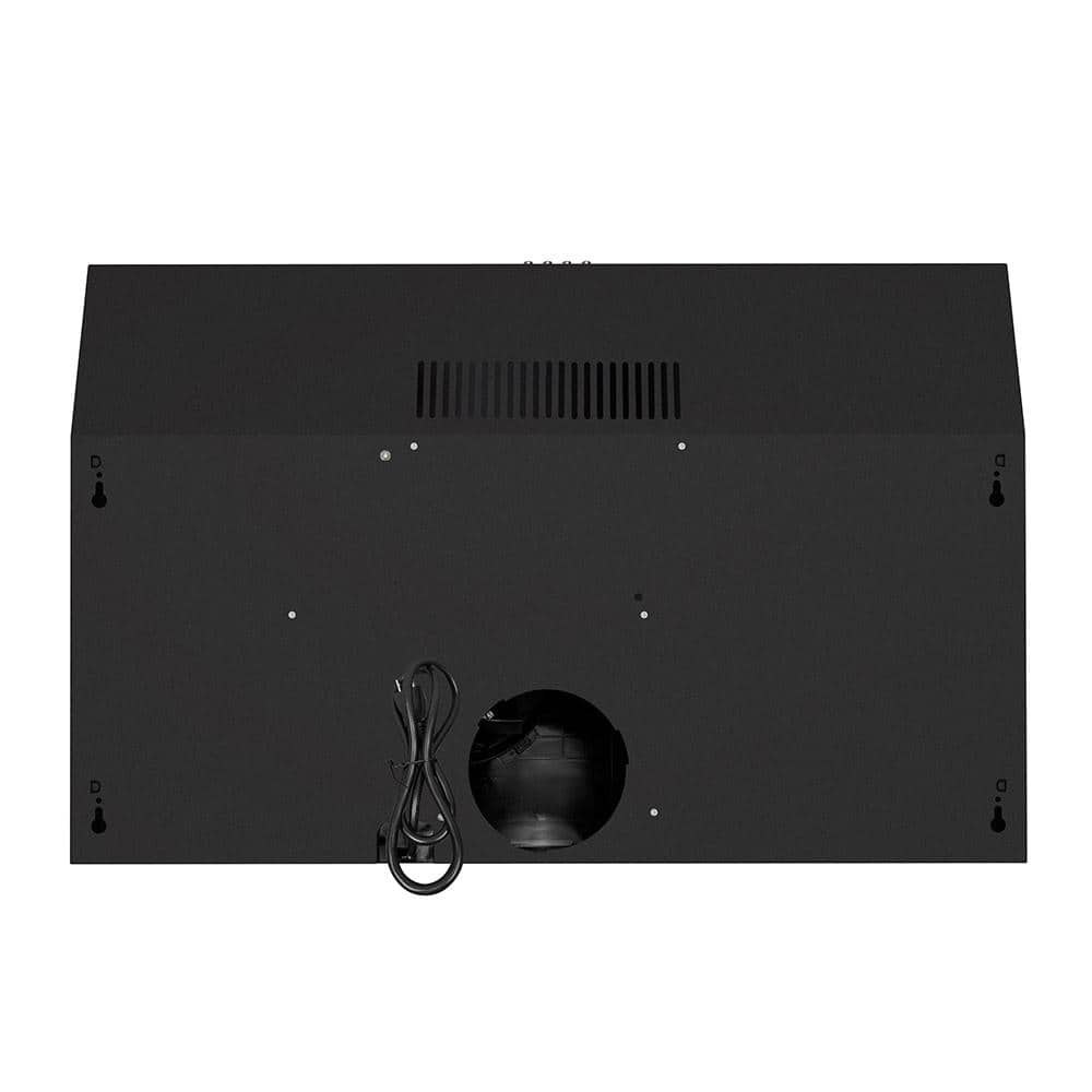 Streamline 30" Black Stainless Steel Under Cabinet Range Hood with LED Light