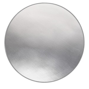 38 in. Round Portable and Reusable 4-Layer Fireproof Under Grill Mat in Silver
