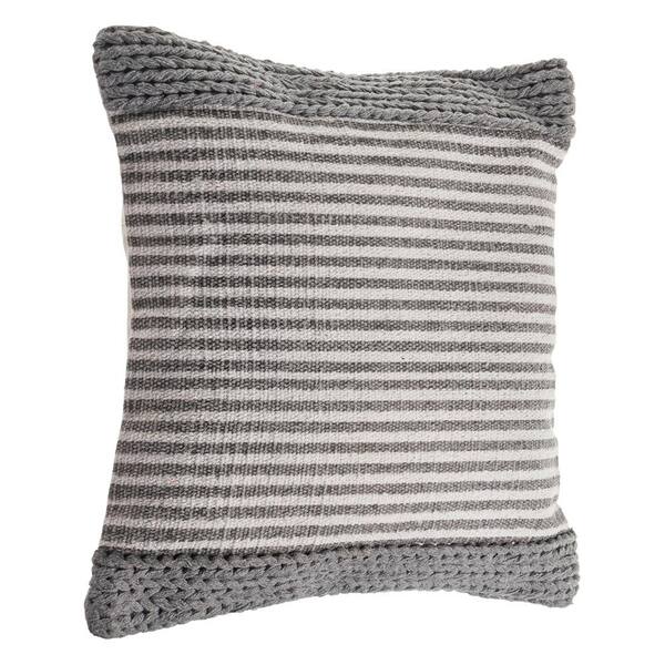 gray textured pillow