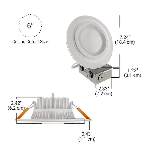RL Dual Zone 6 in. Smart Wi-Fi Canless Integrated LED Recessed Downlight Connected by WiZ Pro