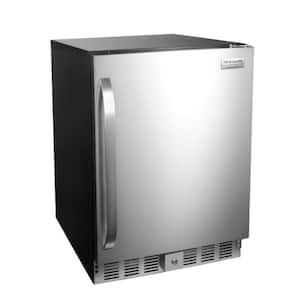 20.1 in. wide 5.0 cu. ft. Built in Under Counter Mini Refrigerator in Stainless Steel