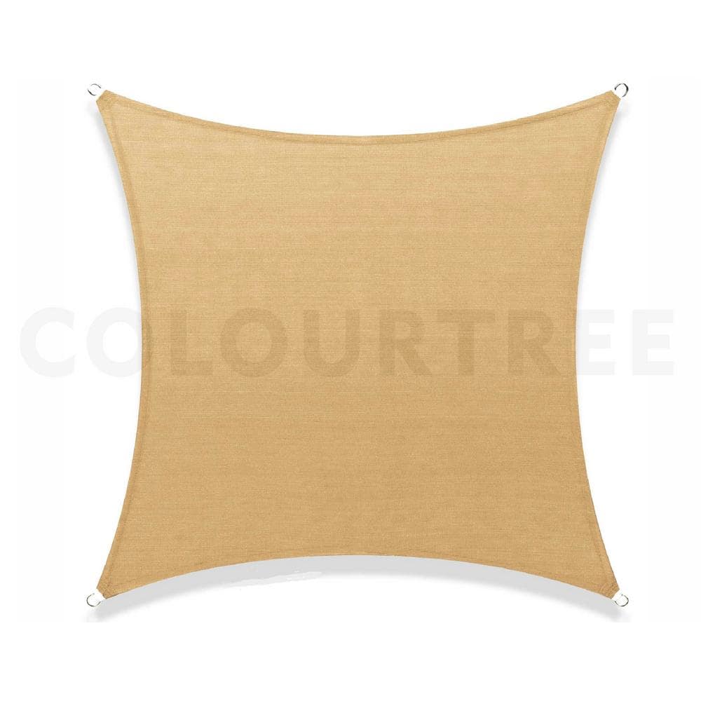 12 ft. x 12 ft. 190 GSM Sand Beige Square Sun Shade Sail Screen Canopy, Outdoor Patio and Pergola Cover price history on PriceWatchPro
